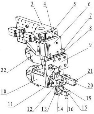 Automatic conveying and packaging tube base flexible feeding and discharging mechanism