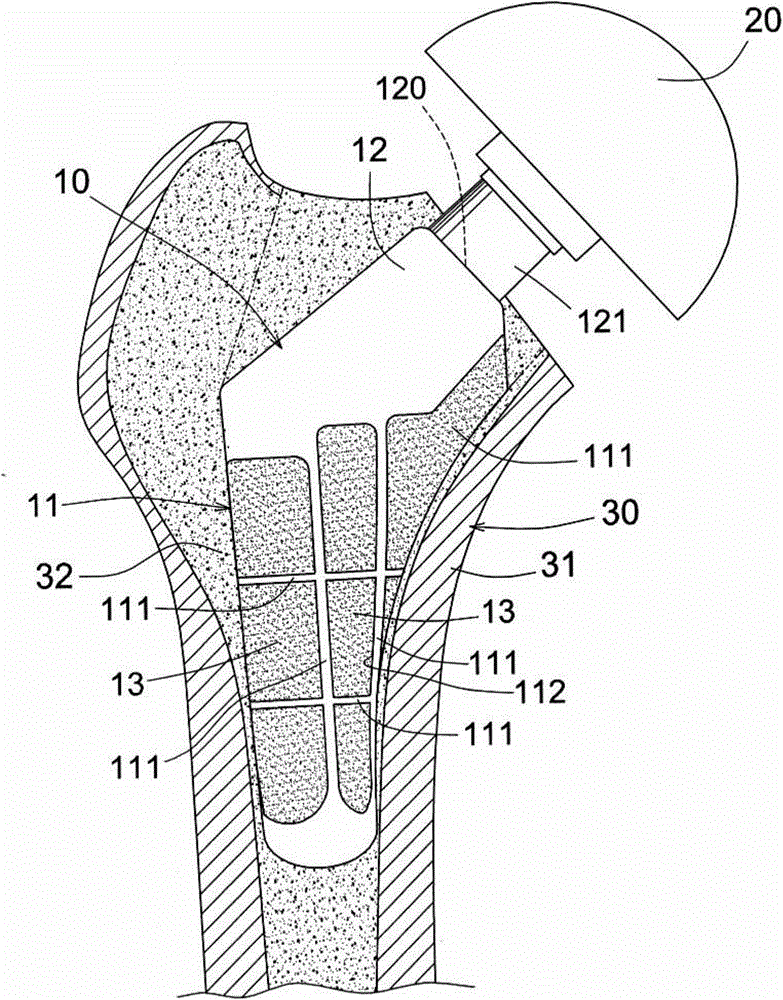 Femoral stem for artificial hip joint