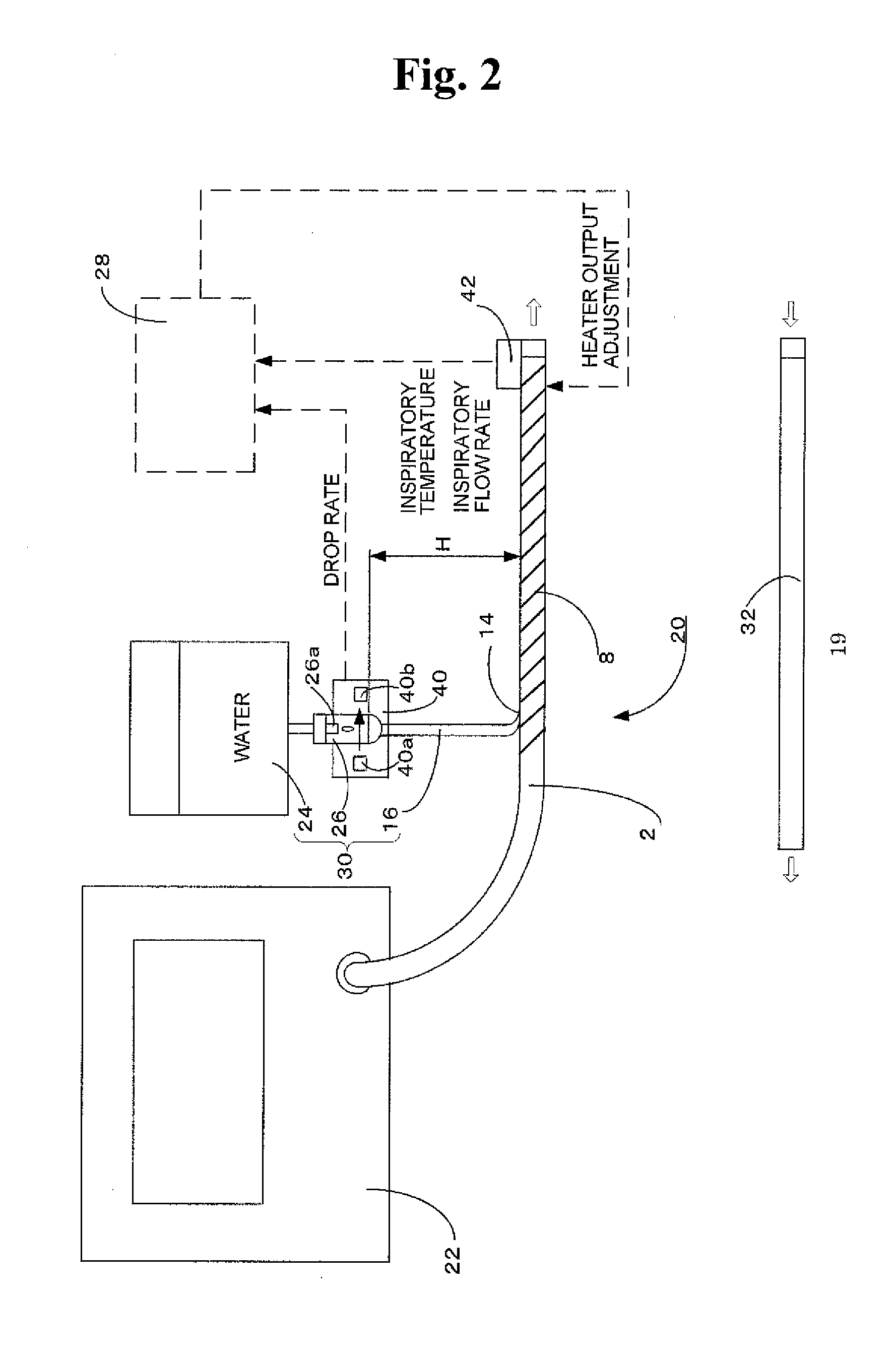 Artificial nose and breathing circuit provided with the artificial airway