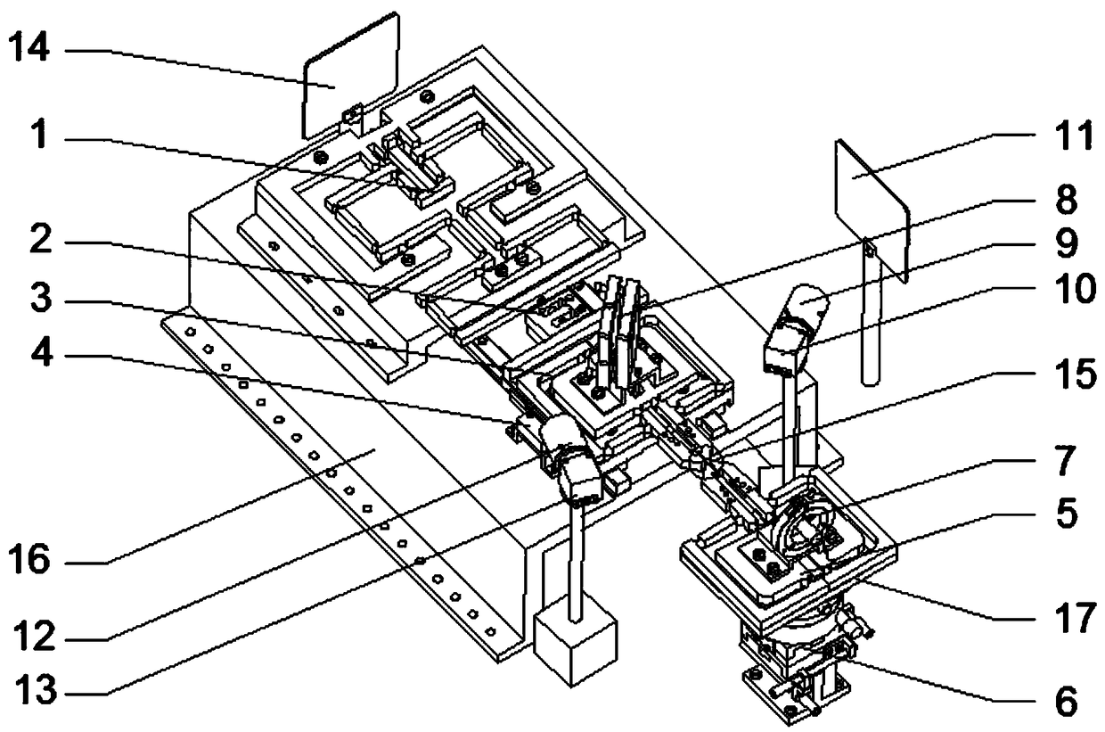 Tensile testing device for flexible hinge micro-components with clamping centering guide