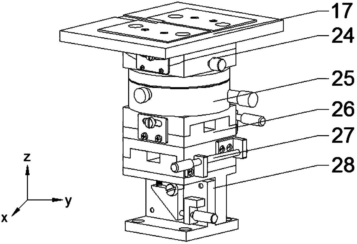 Tensile testing device for flexible hinge micro-components with clamping centering guide