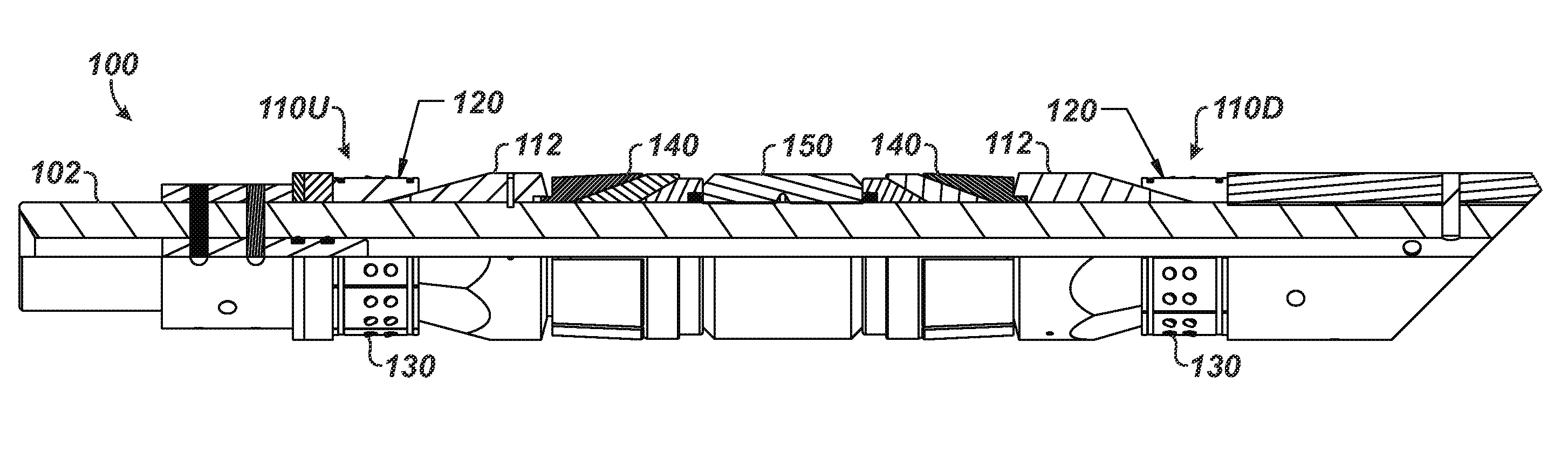 Downhole tool having slip inserts composed of different materials