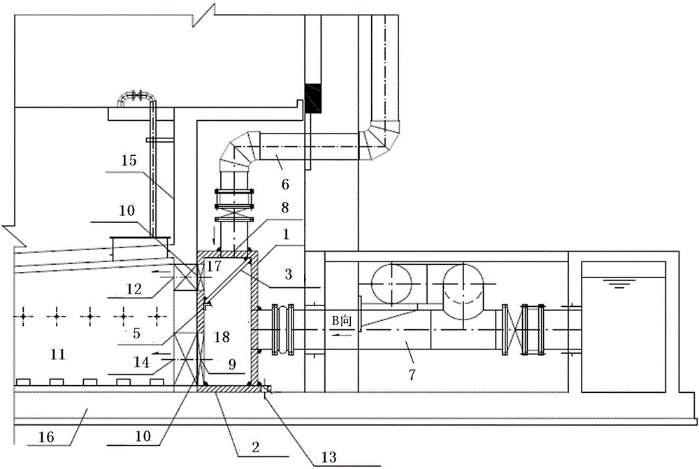 Filter-pool gas-water distribution apparatus