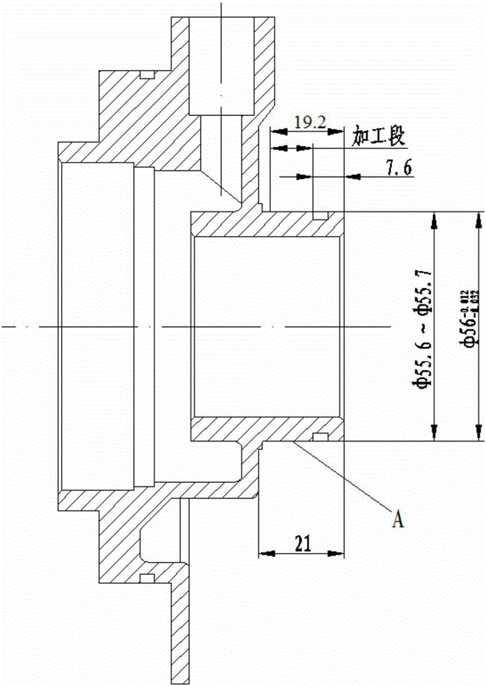 Repair method for dimension recovery of transfer lining of accessory drive gearbox
