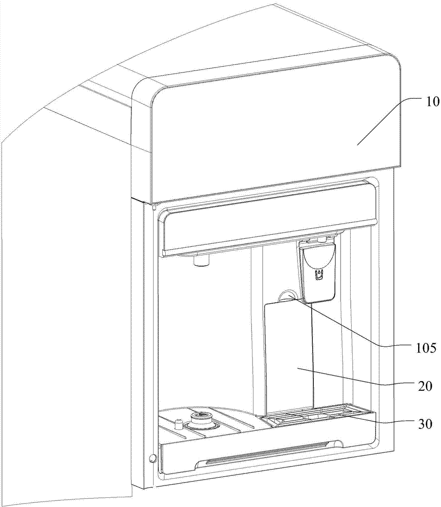 Water receiving device of water dispenser and water dispenser