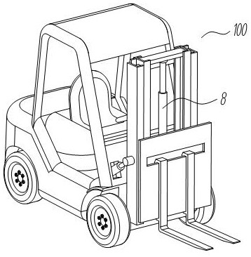 Hydraulic system for forklift lifting oil cylinder