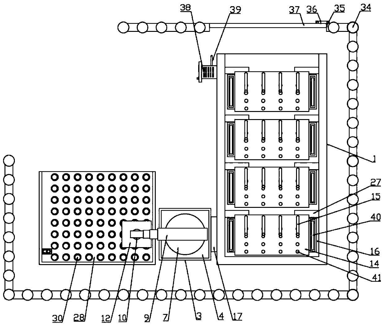 PLC controlled assembly line type full-automatic light-weight carrying device