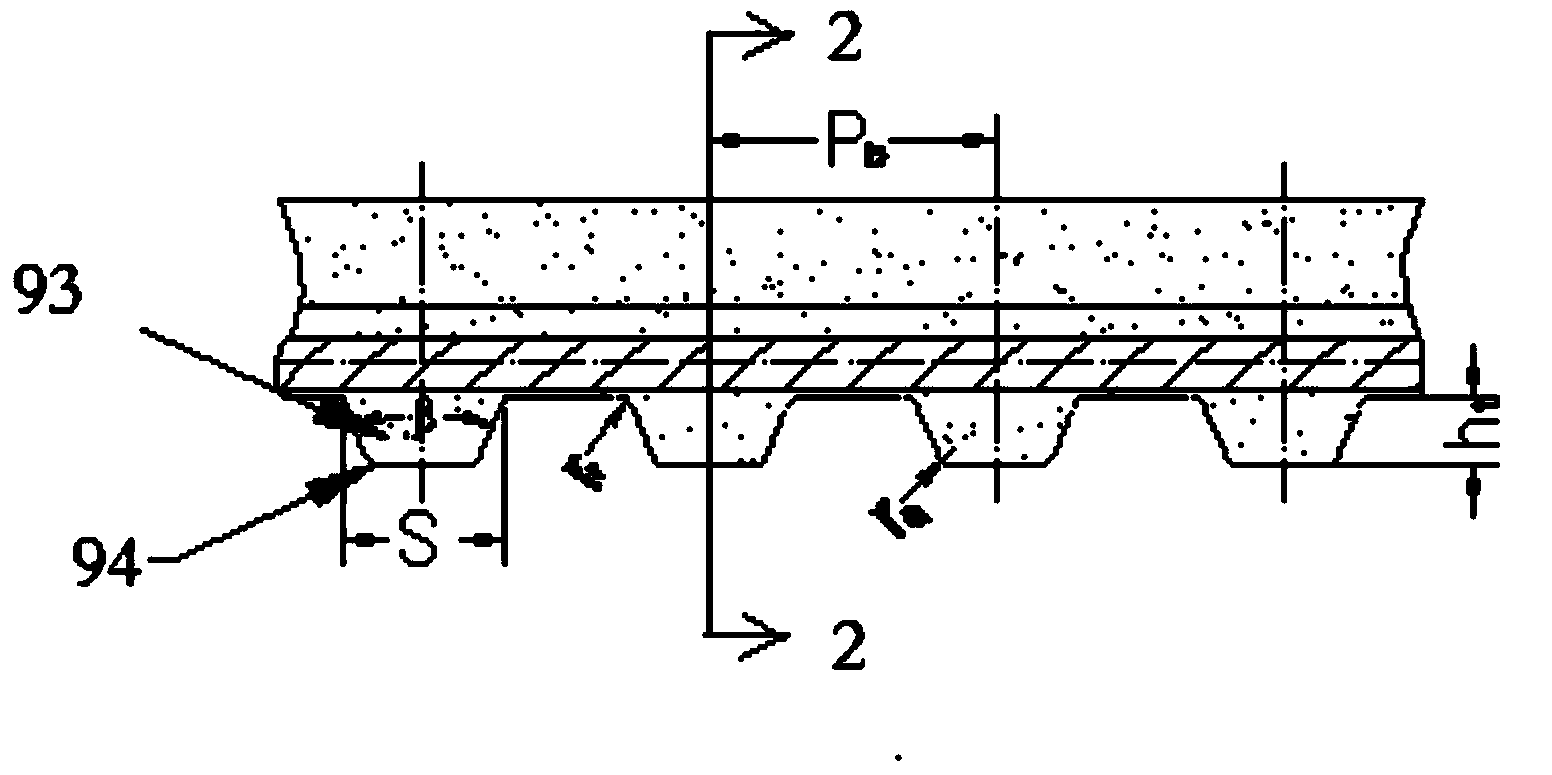 U-type transmission belt and preparation method thereof