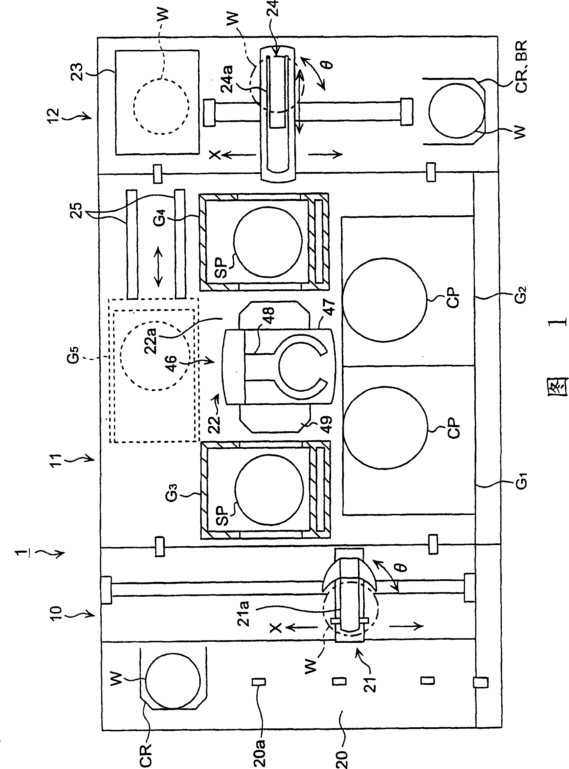 Method for developing processing