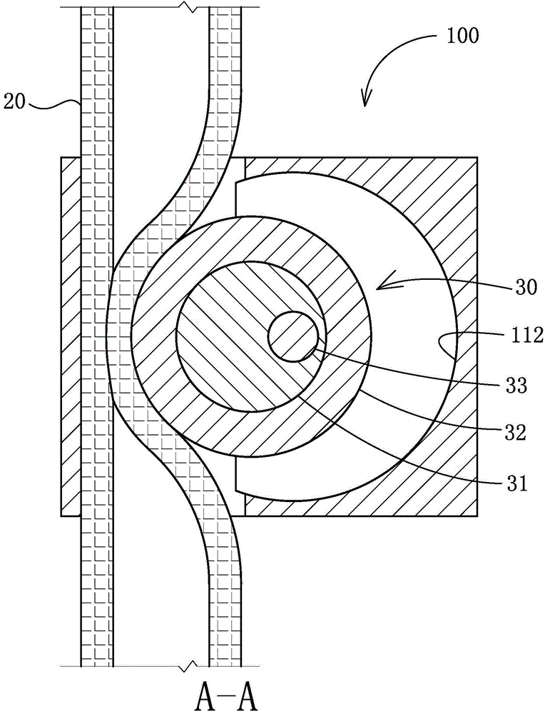 External pressing type flexible duct valve