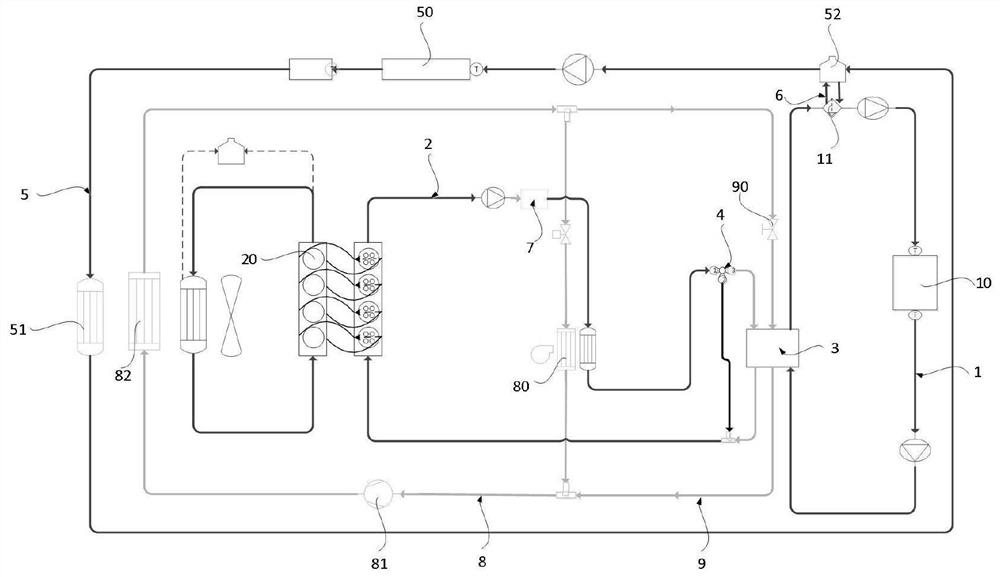 Energy-saving range-extending PHEV heat management system