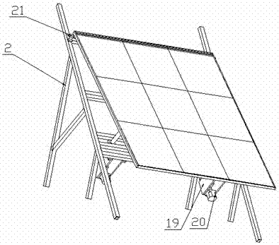 A solar photovoltaic panel adjustment device