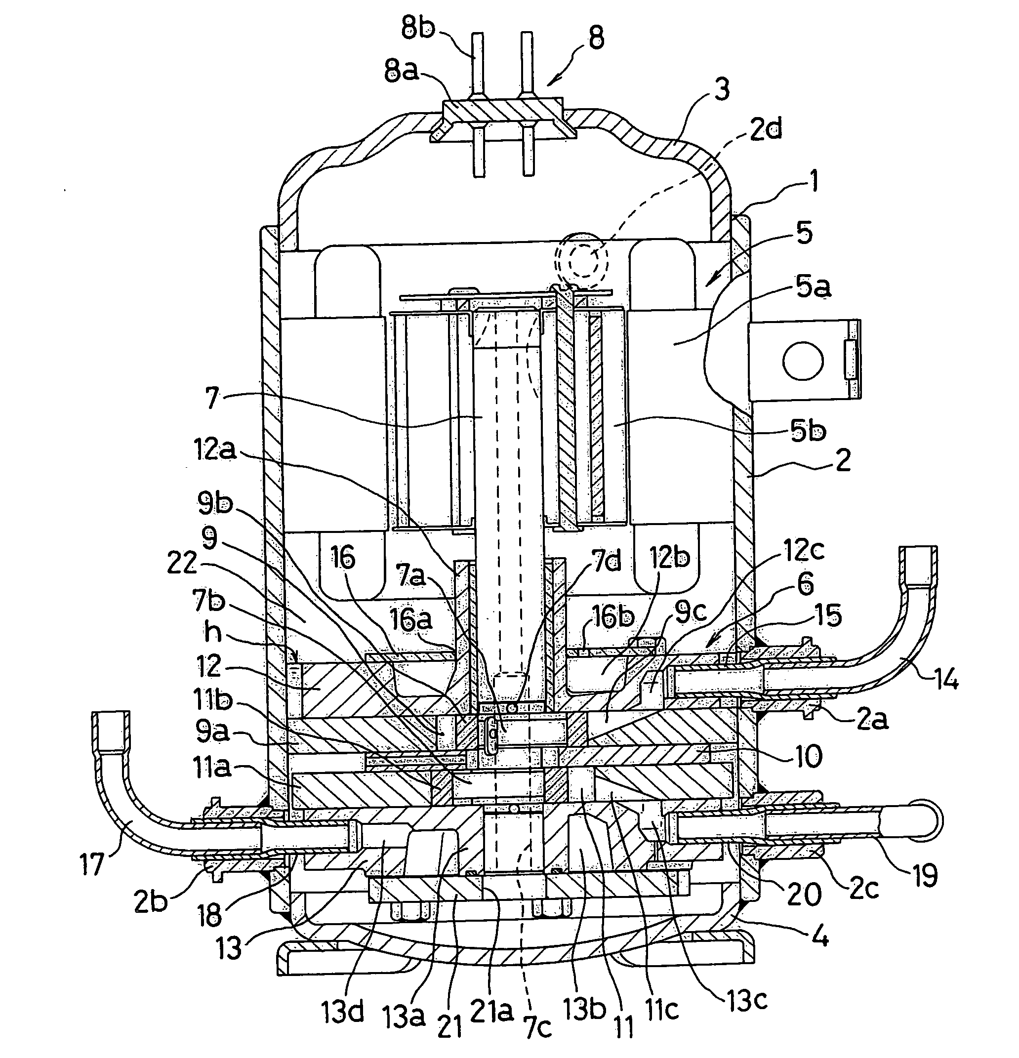 Multistage rotary compressor