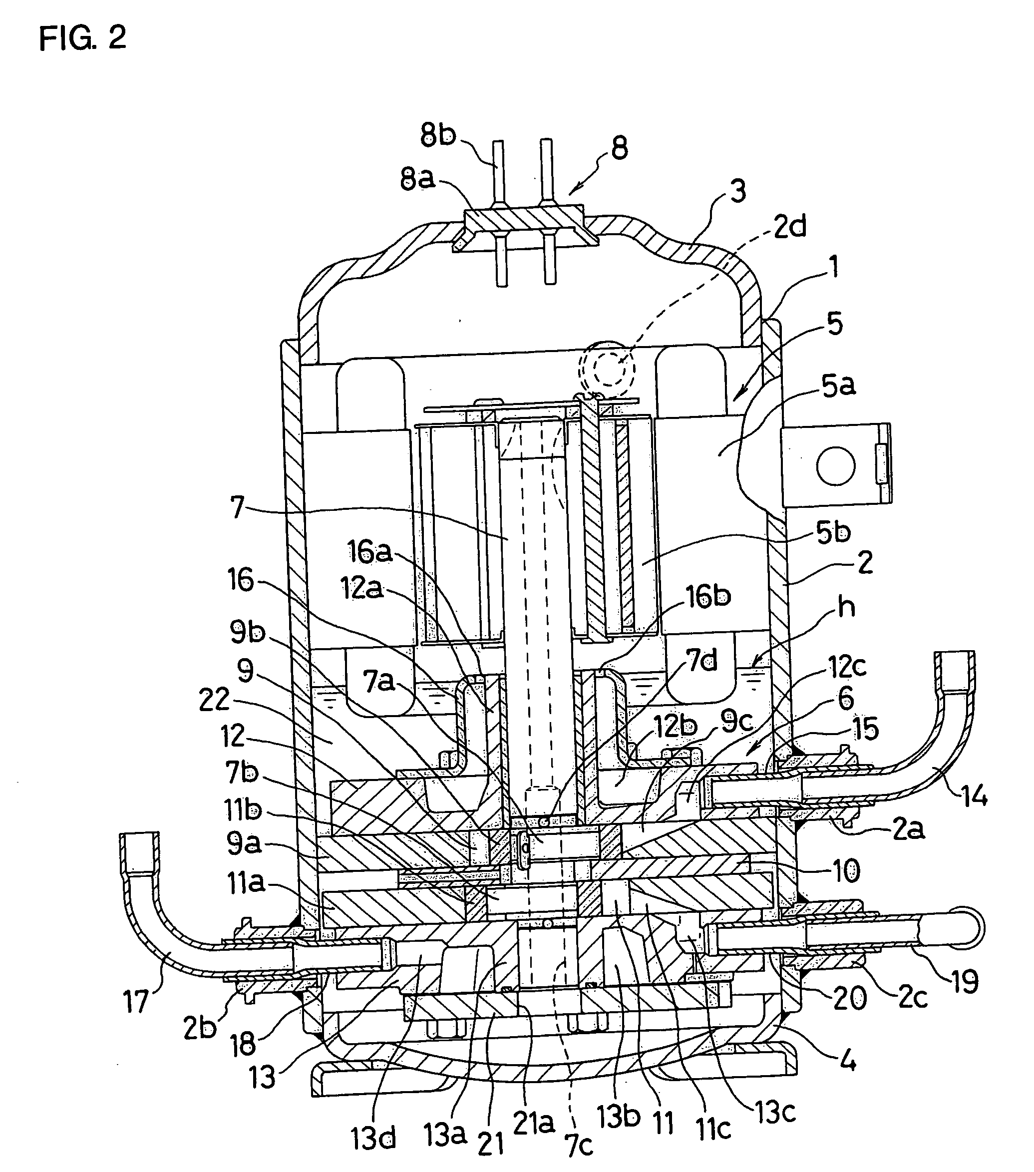 Multistage rotary compressor