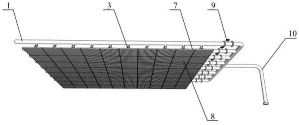 Artificial rainfall simulation system and method with adjustable rainfall space distribution