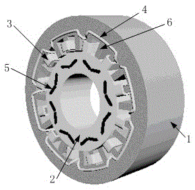 An open-winding hybrid excitation motor