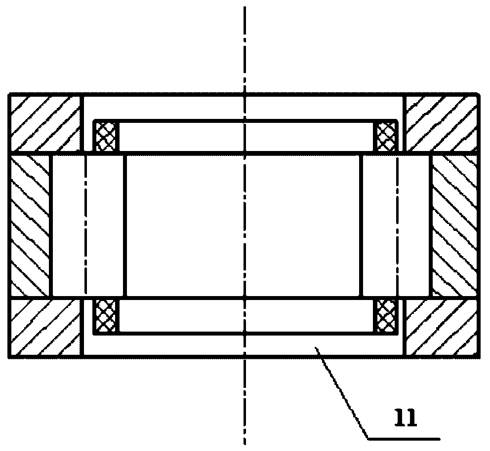 Clamping device for testing spindle bearing of spinning machine