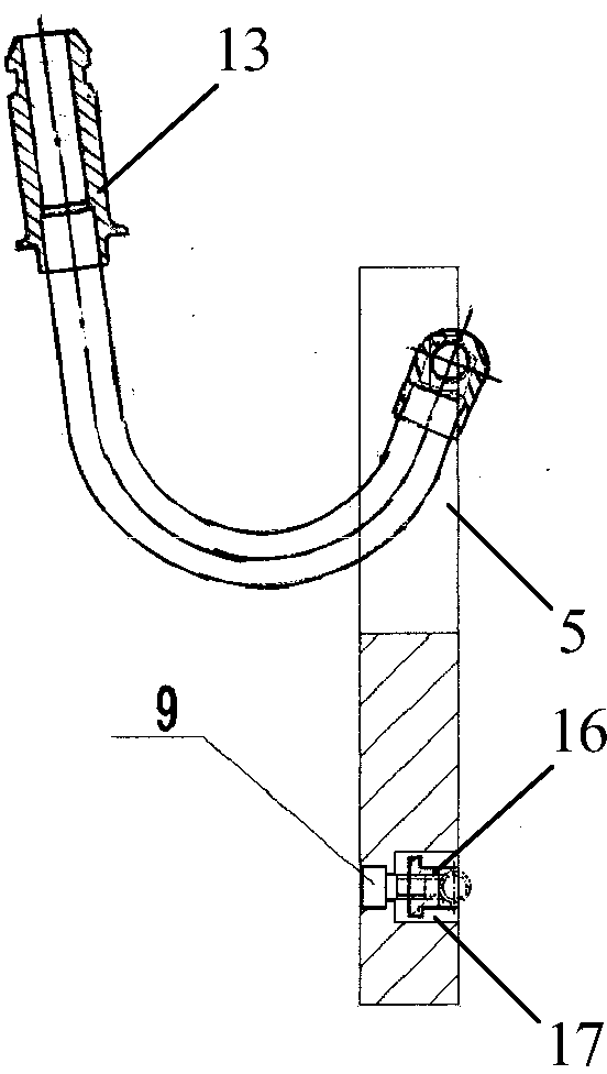 Oil injecting ring flow testing device and use method thereof