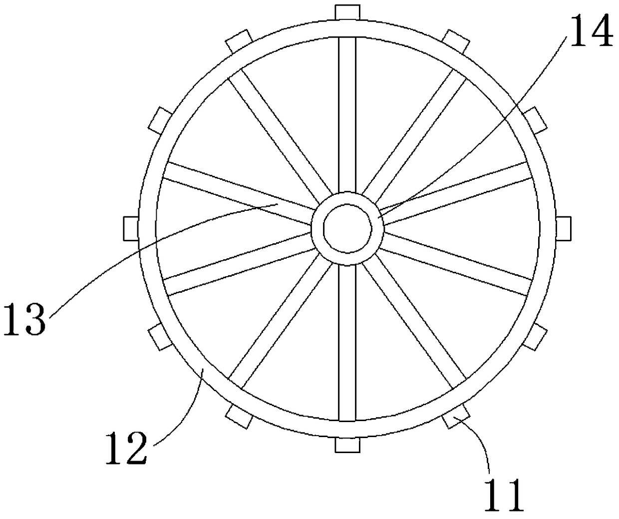 Raw material stirring device for manufacture of plastic shells for electronic products