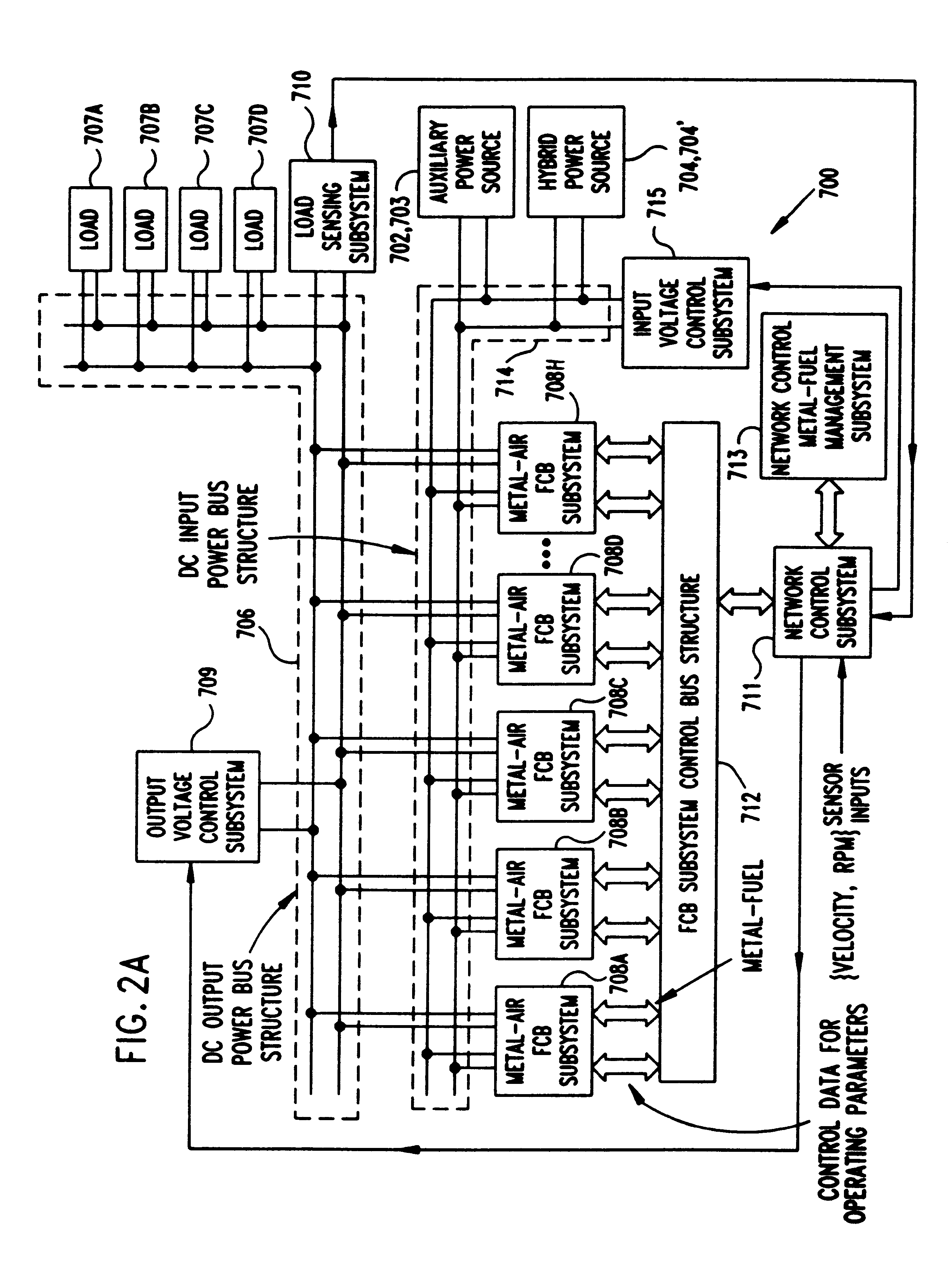 Electrical power generation system having means for managing the discharging and recharging of metal fuel contained within a network of metal-air fuel cell battery subsystems