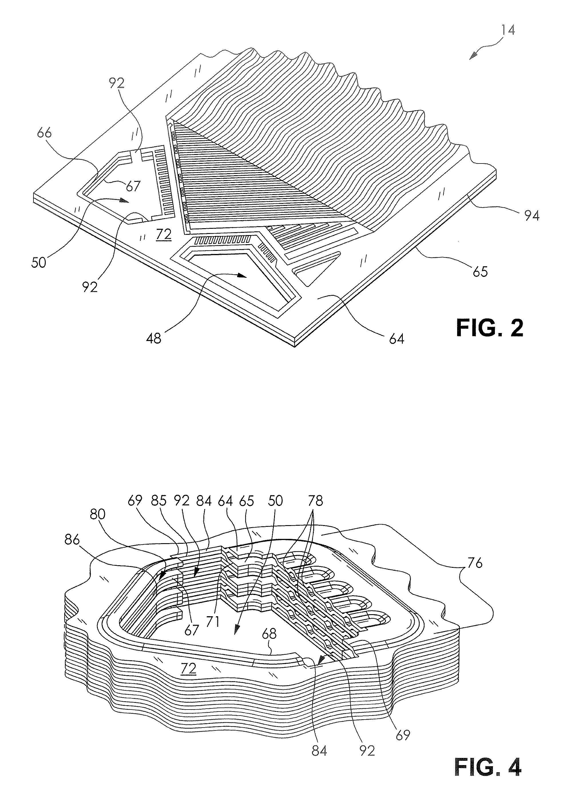 Bipolar plate header formed features