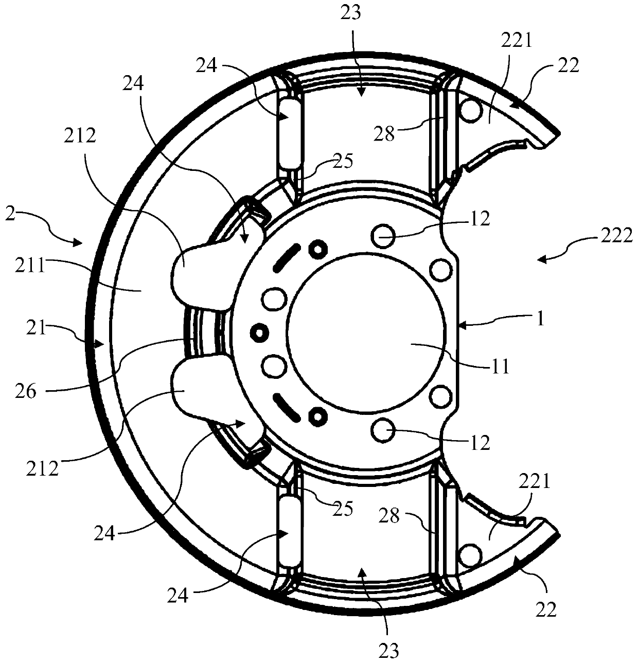 Brake disc protective cover and brake disc assembly