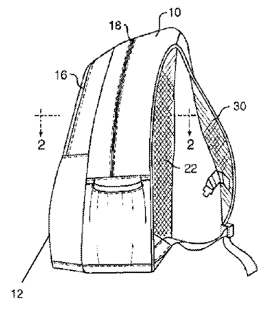Air-cushion backpack and laptop sleeve