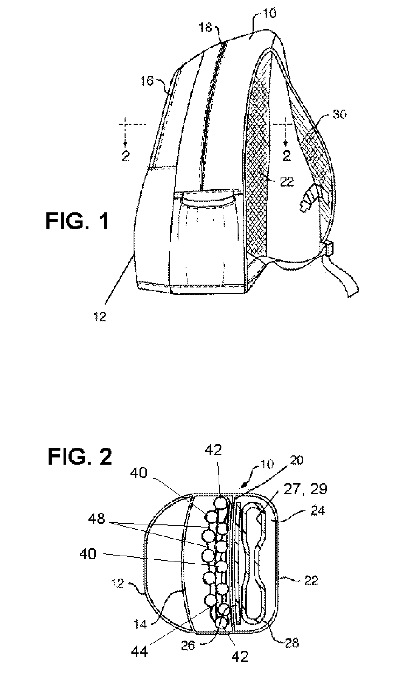 Air-cushion backpack and laptop sleeve