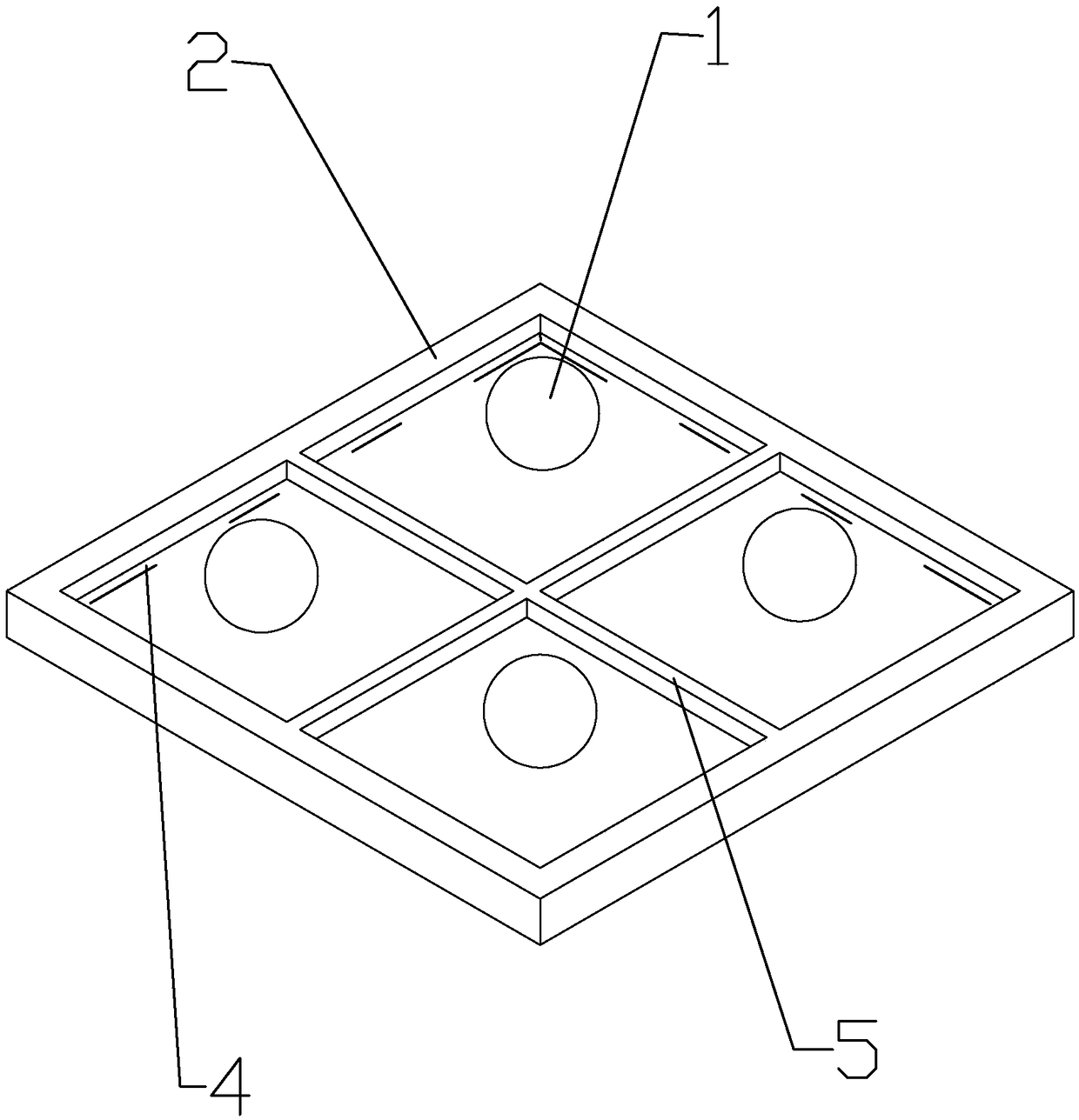 Double-friction surface shock insulation support with balls