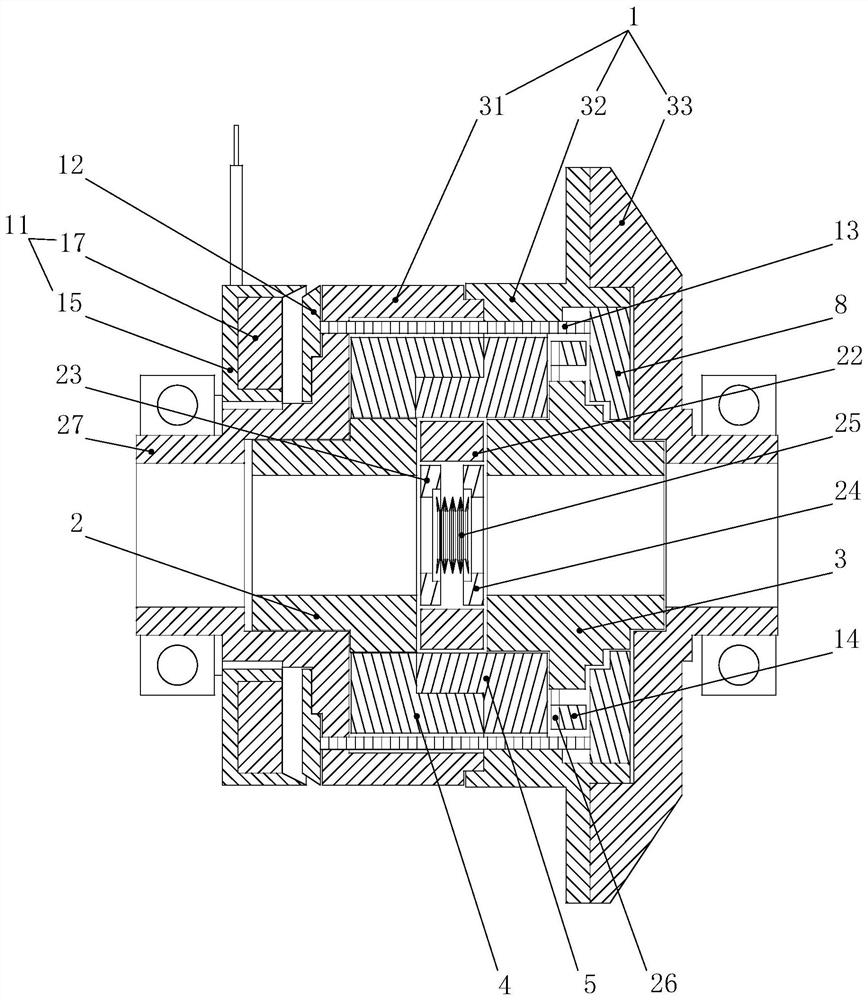 Electromagnetic locking differential mechanism