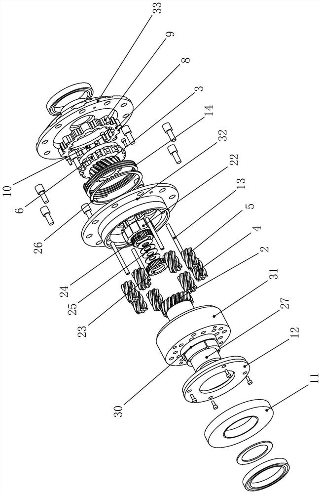 Electromagnetic locking differential mechanism
