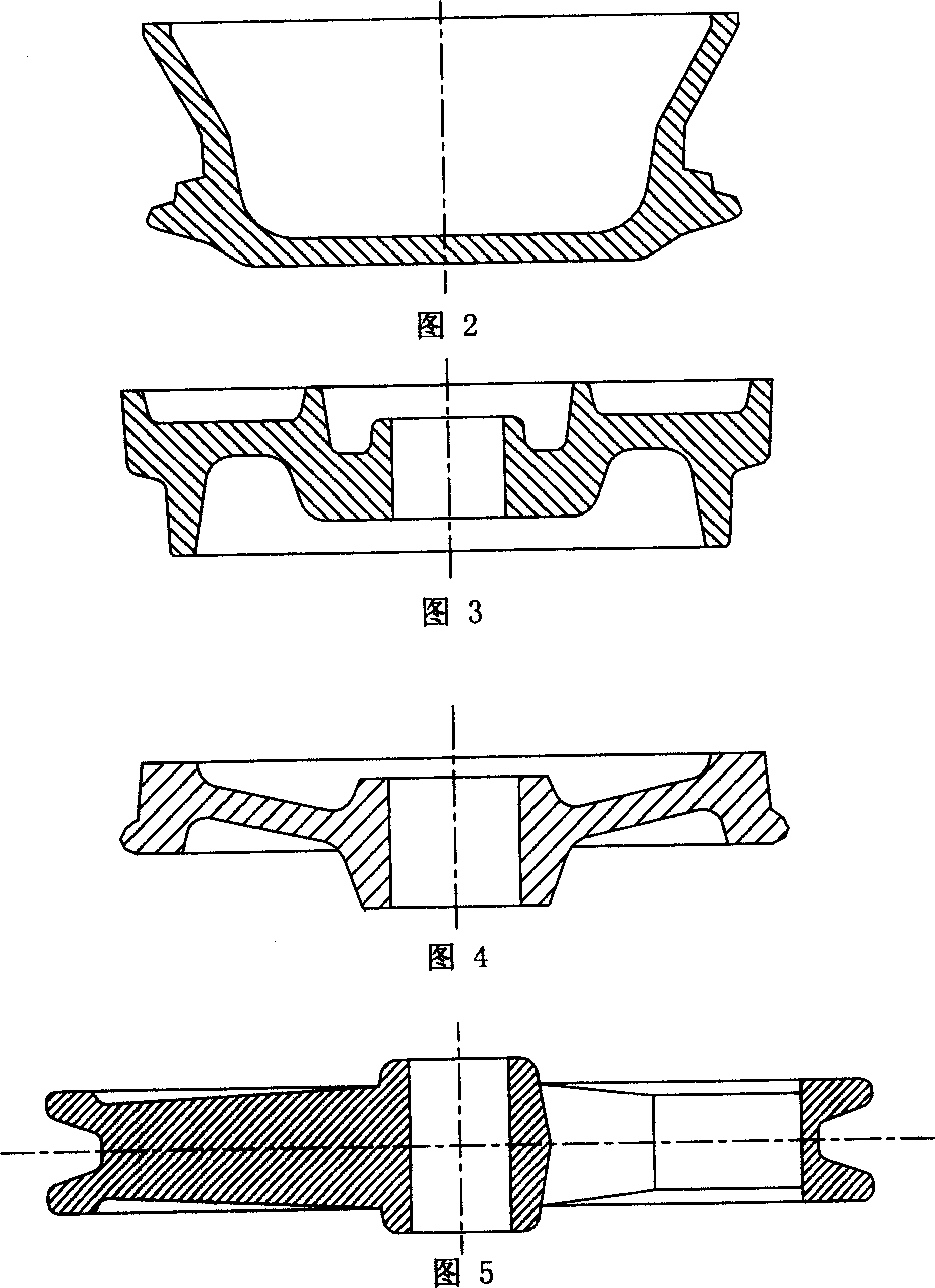 Shaping device of solid hot extrusion magnesium alloy wheel hub and shaping method thereof