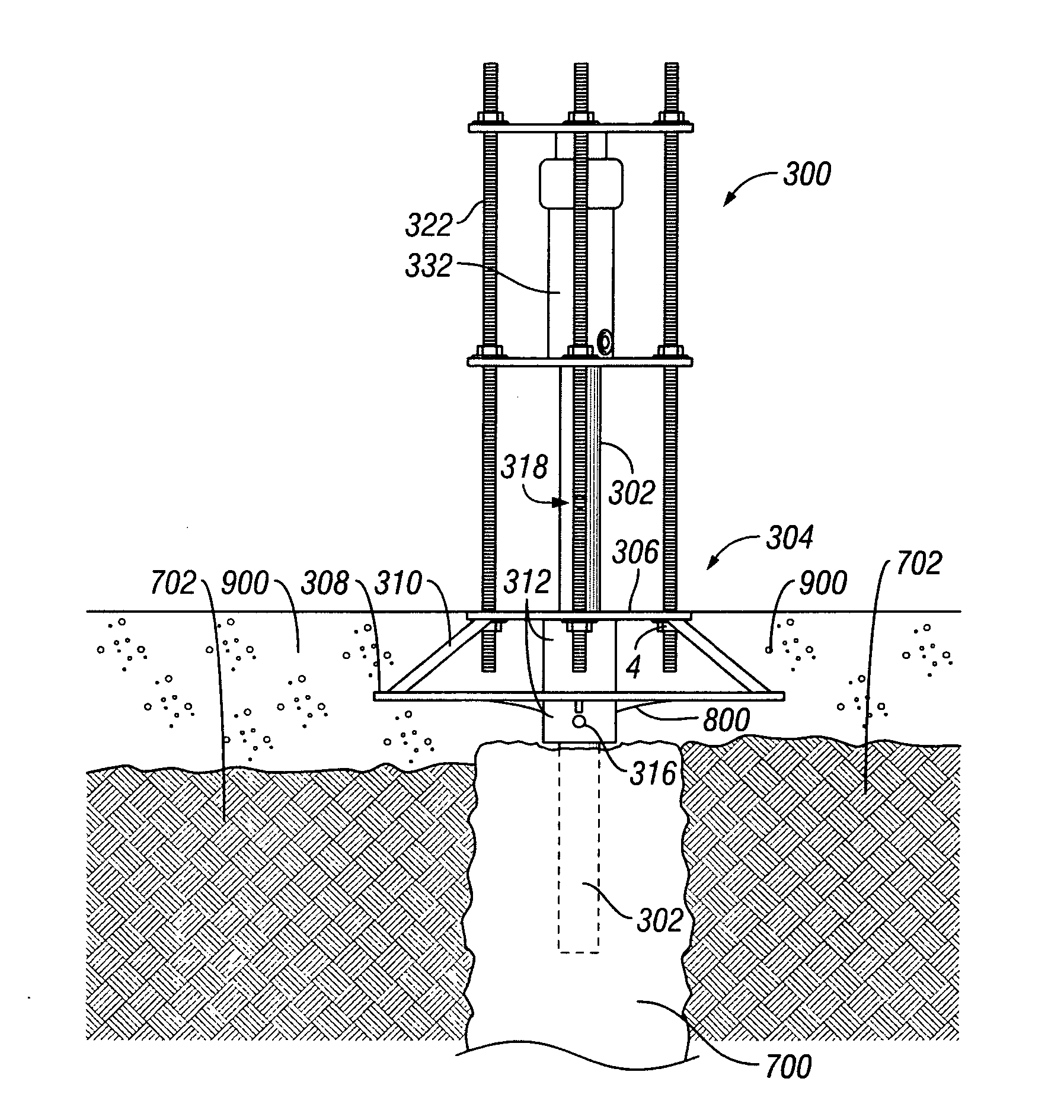 Foundation lifting assembly and method of use