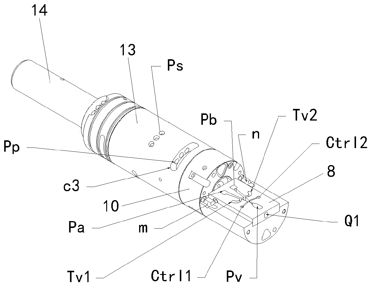 Dynamic pressure feedback pilot control hydrodynamic shock oscillator