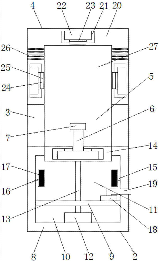 Cleaning device for wheel hub processing