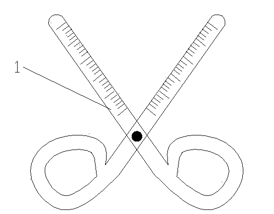 Graduated scale scissors