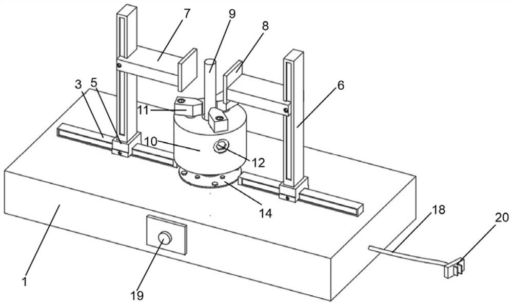 Simple round bar sample surface treatment device