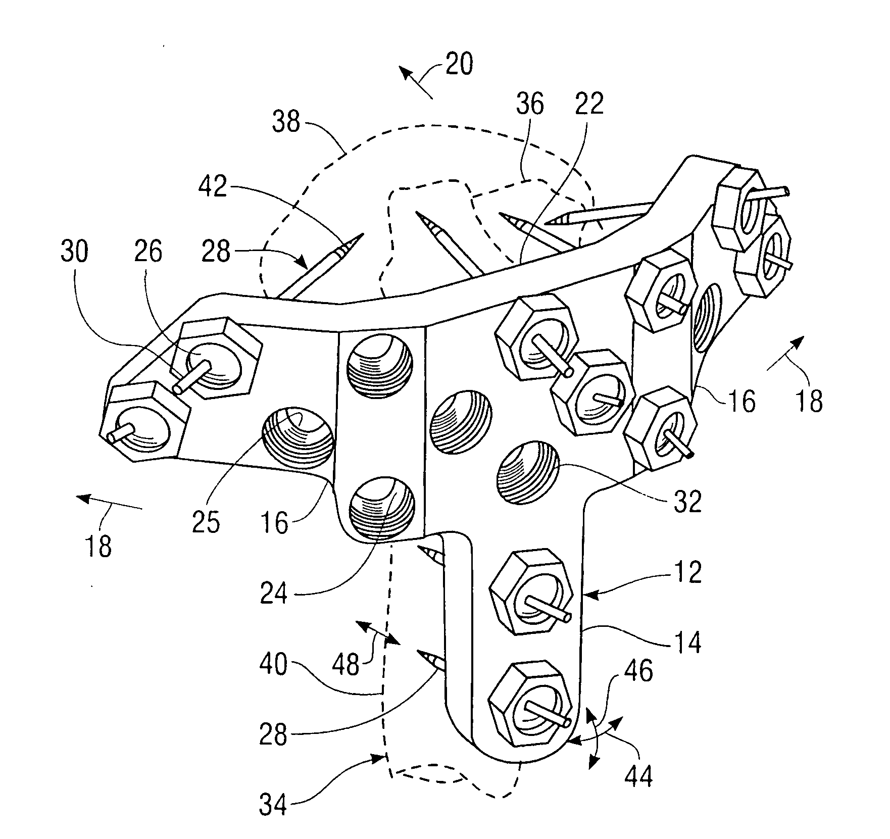 External fixation apparatus with angularly adjustable drill guiding and pin clamping means