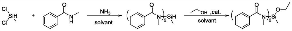 Preparation method of bis (N-methylbenzamide) ethoxymethylsilane