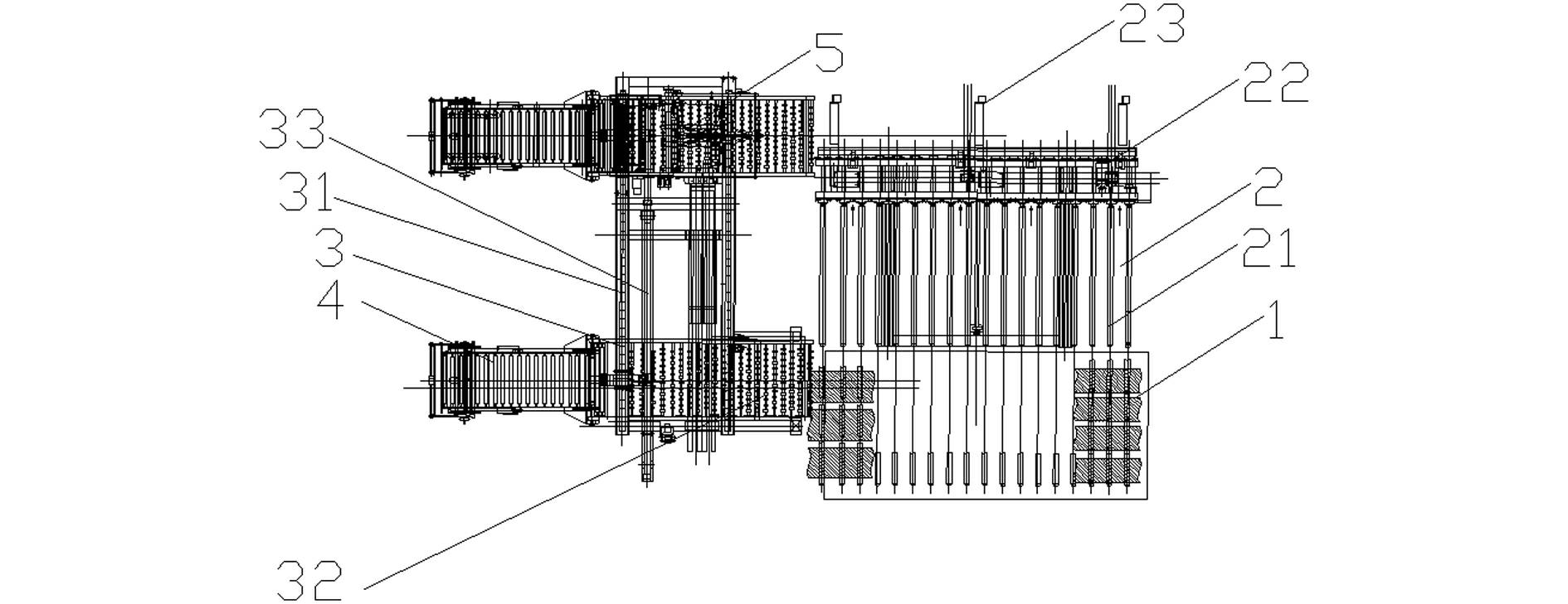 All-steel radial tire building machine feeding rack for automatically and laterally moving upper tread