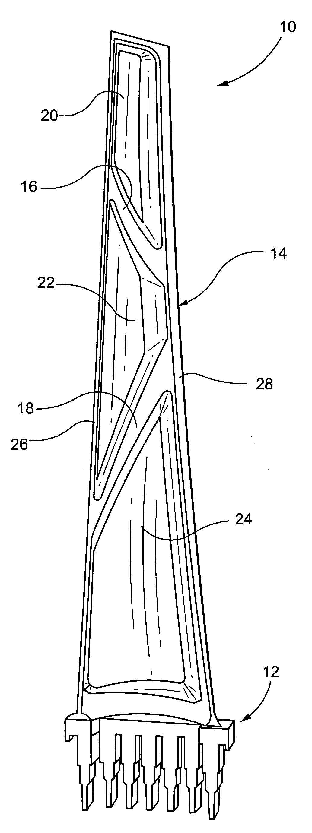 Mixed tuned hybrid blade related method