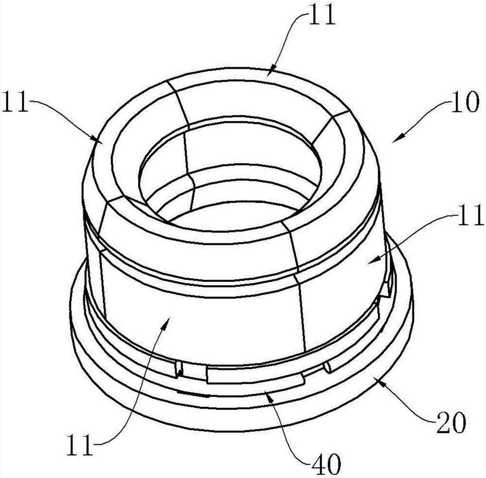 Cable clamp structure for radio frequency coaxial cable connector
