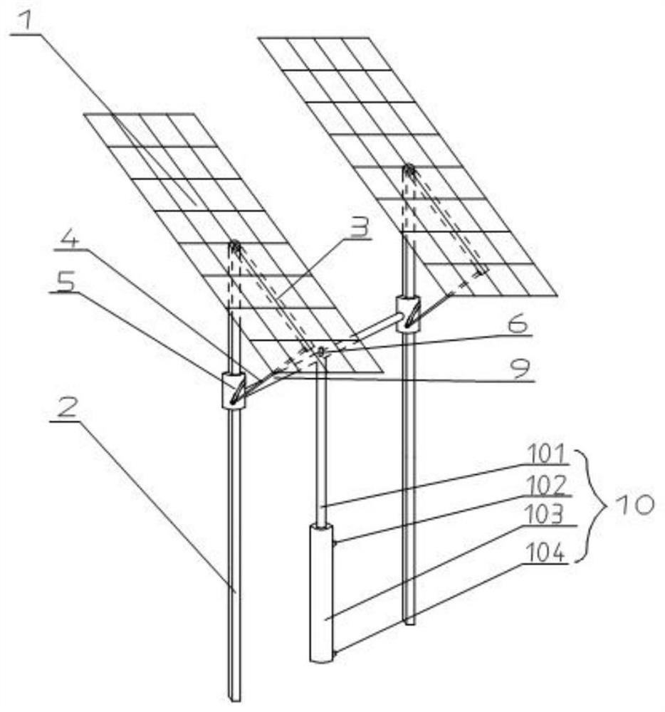 A road photovoltaic shading system