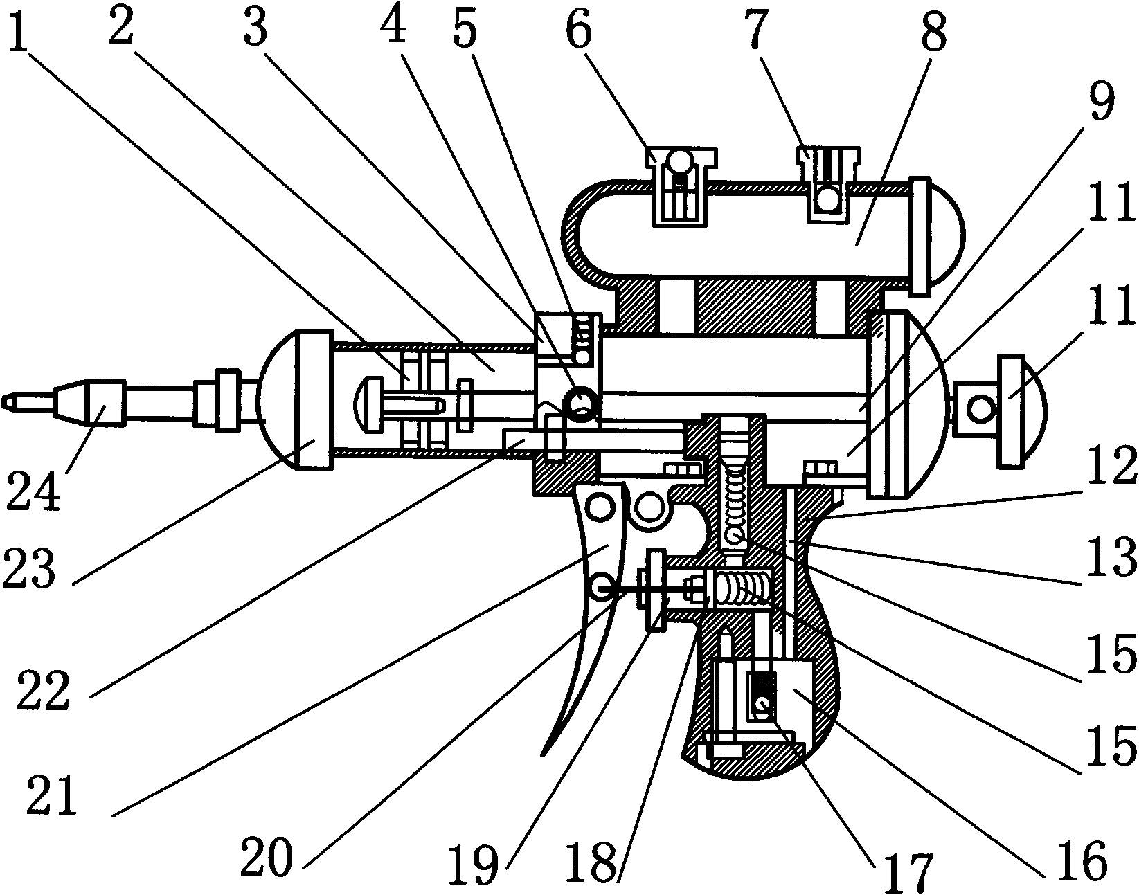 Manual hydraulic grease gun