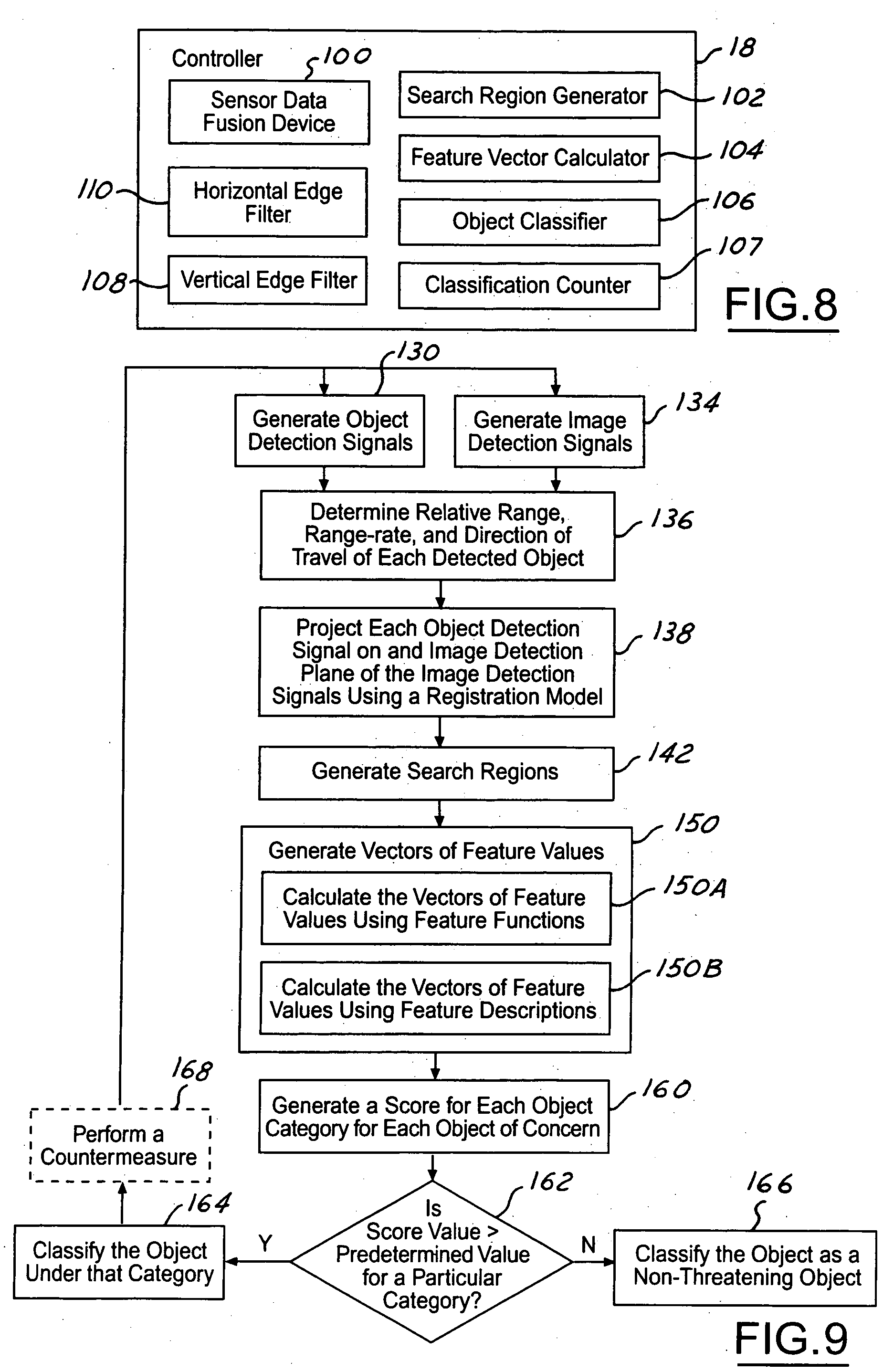 Object classification system for a vehicle