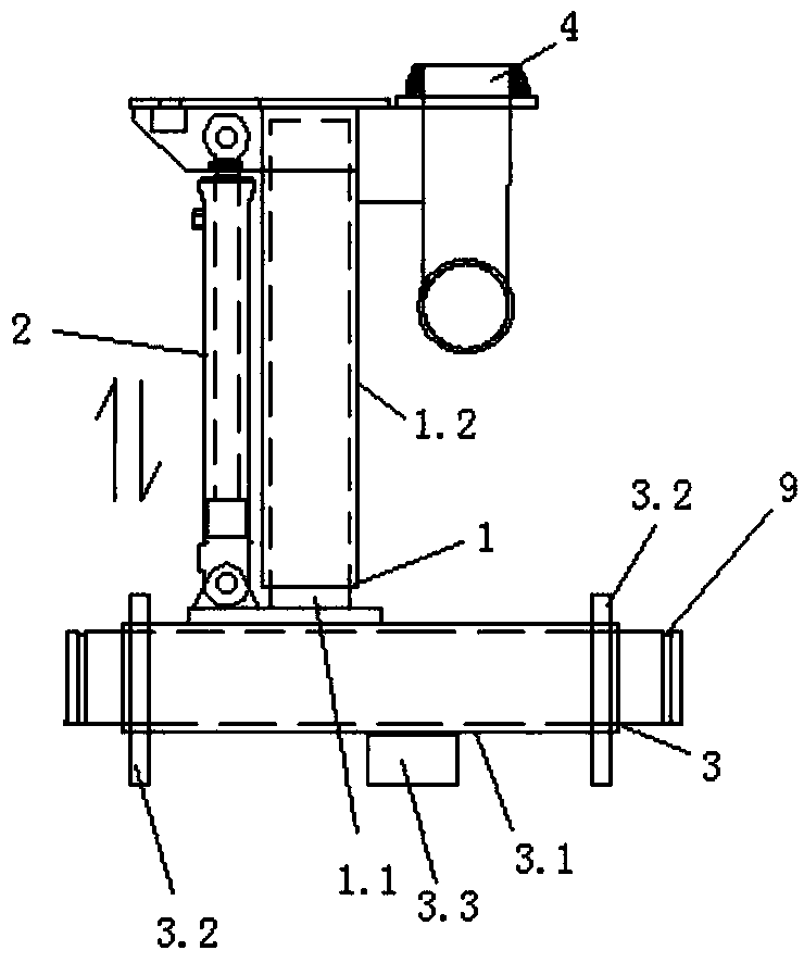 Concrete pumping movable arm and concrete spreader comprising same