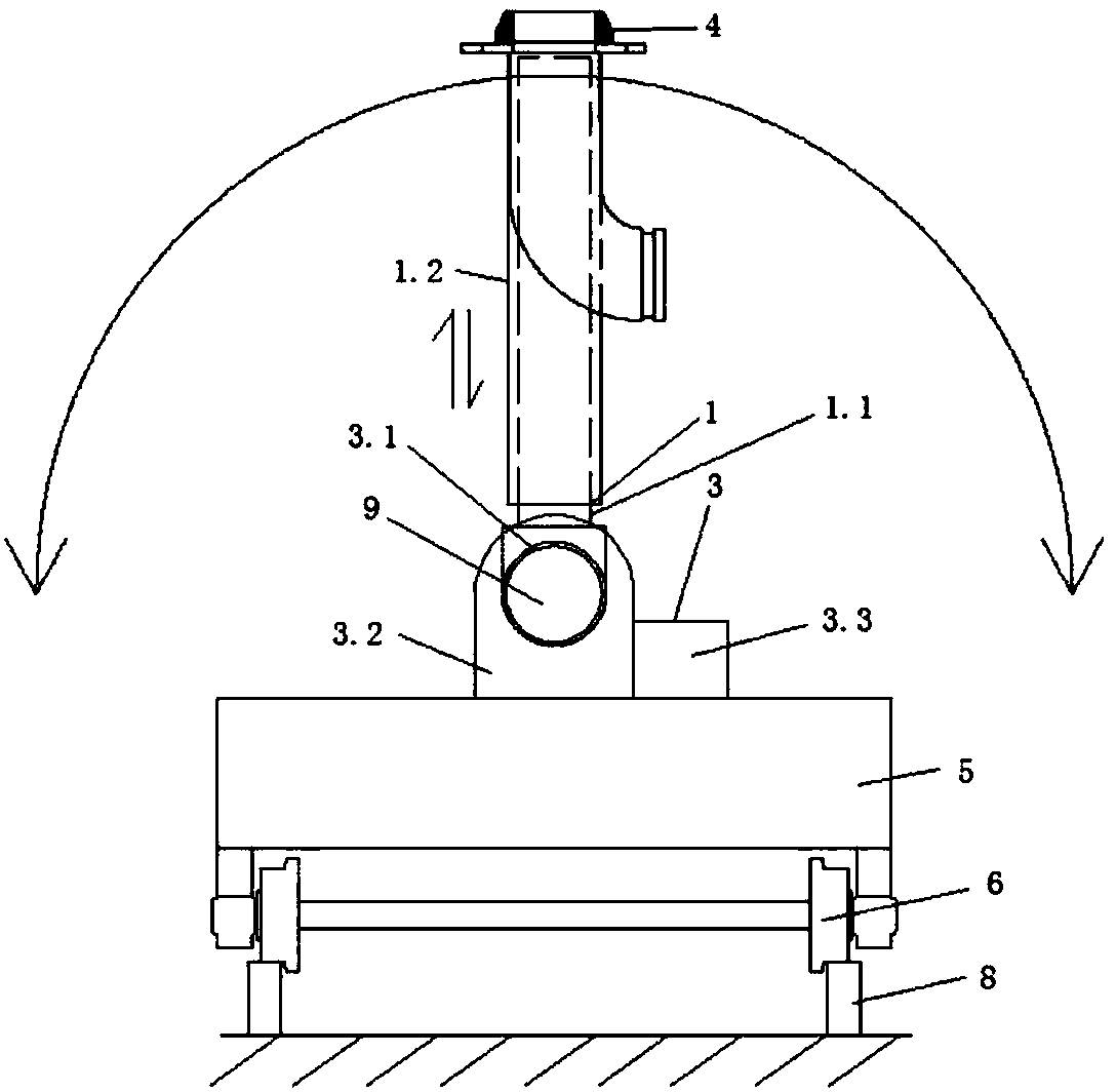 Concrete pumping movable arm and concrete spreader comprising same