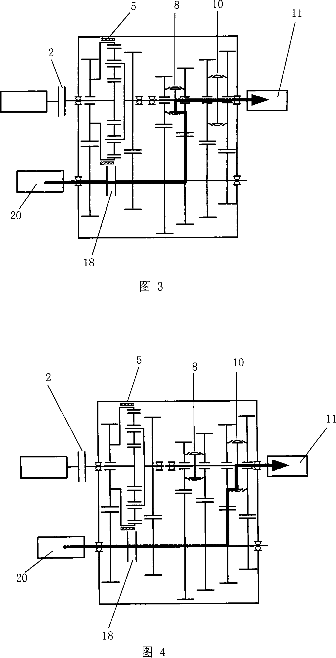 Hybrid power drive device based on mechanical automatic speed-changer
