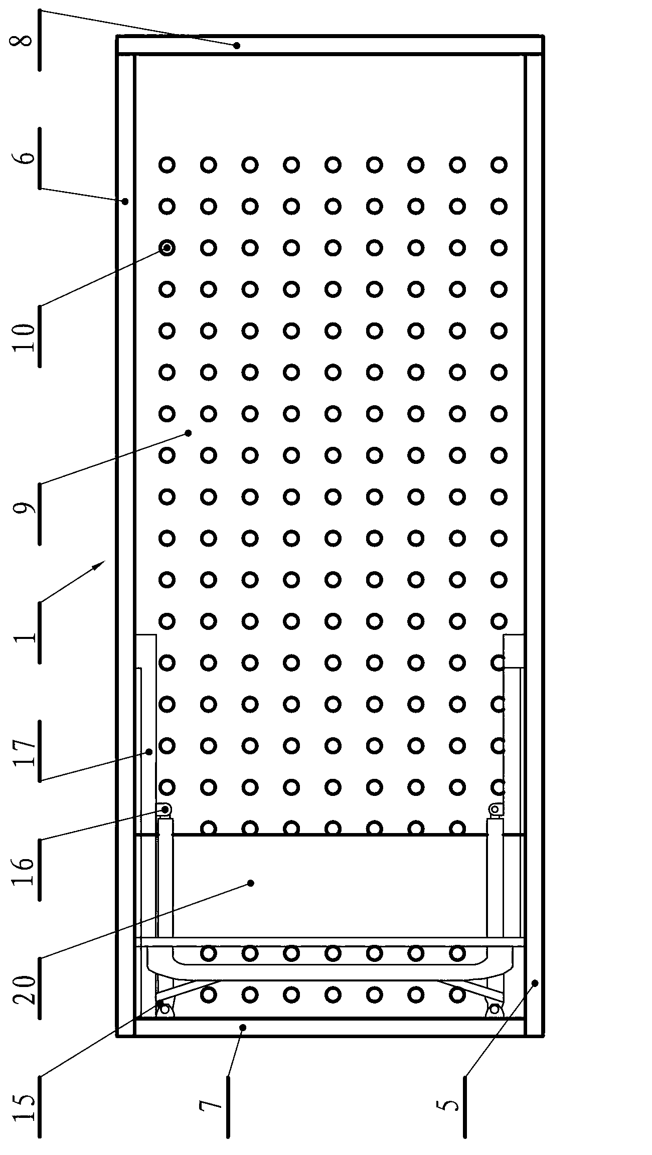 Compression type environmental sanitation compartment with liquid storage box and environmental sanitation vehicle with environmental sanitation compartment