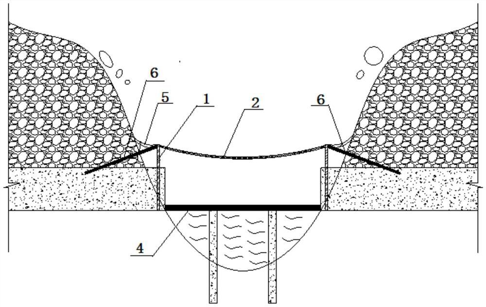 Anti-rockfall and shading shed structure for inter-tunnel bridge